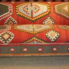 Kilim Upholstered 19th Century Chesterfield Sofa